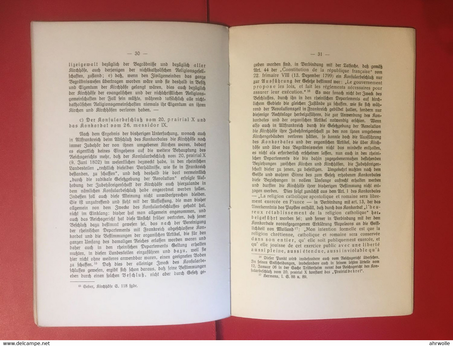 Heft Eigentumsstreit Kirchhöfe Linke Rheinseite Trier 1910 - Chroniques & Annuaires