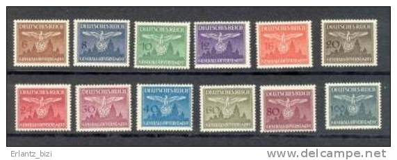 Lote 12 Sellos  Alemania. 1939-45. III Reich. 2ª  Guerra Mundial. - Unused Stamps
