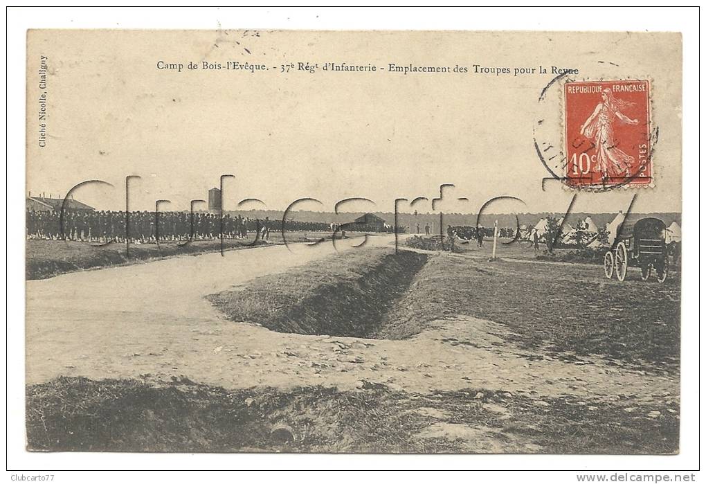 Vandoeuvre-lès-Nancy (54) : Le Camp De Toile Dun37ème Régiment D'infanterie à Bois-L'Evêque En 1907 (animée). - Vandoeuvre Les Nancy