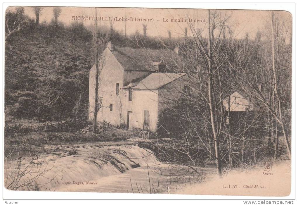 CPA - AIGREFEUILLE - Le Moulin Diderot - Dos Non Divisé - Aigrefeuille-sur-Maine