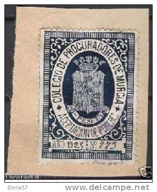 2122-MURCIA COLEGIO PROCURADORES 1870 MURCIA FISCAL 3 PESETAS.SPAIN REVENUE FISCAUX STEMPELMARKEN.FISCALES - Fiscaux