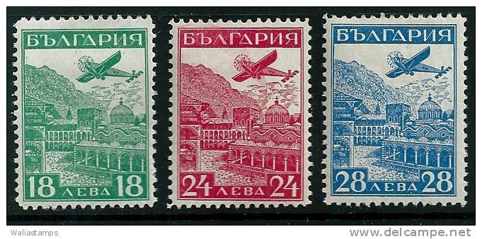 Bulgaria 1932 Air Post Set, SG 323-5, Sc 12-14, MM - Airmail