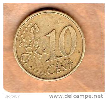 PIECE DE 10 CENT D'EURO GRECE 2002 - Griechenland