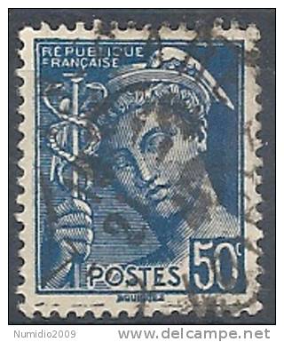 1938-41 FRANCIA USATO TESTA DI MERCURIO 50 CENT - FR532 - 1938-42 Mercure