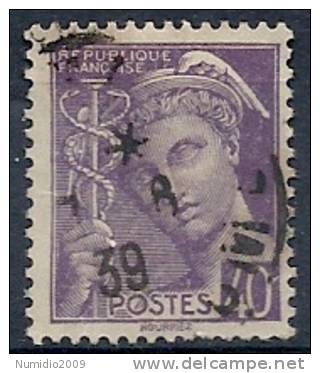 1938-41 FRANCIA USATO TESTA DI MERCURIO 40 CENT - FR533 - 1938-42 Mercure