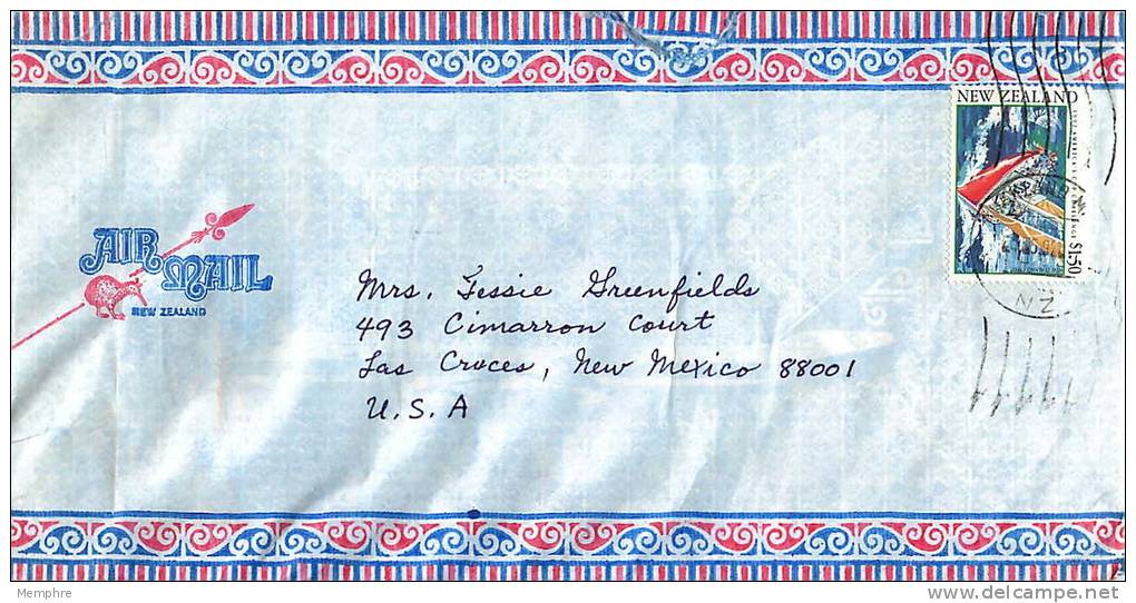 $1.50  America Cup Challenge,Single   On Air Letter To USA - Briefe U. Dokumente