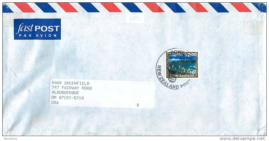 $2  Scenic Single   On Air Letter To USA - Cartas & Documentos