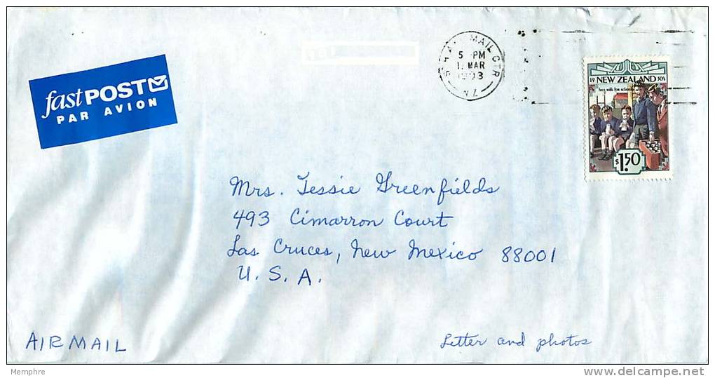 $1.50 The 1930' Free Milk For Schools   Single On Air Letter To USA - Briefe U. Dokumente