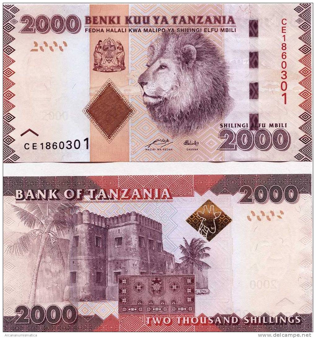 TANZANIA  2.000  SHILLING  2.010  2010  SC/UNC/PLANCHA    "LEON"     DL-9839 - Tanzanie