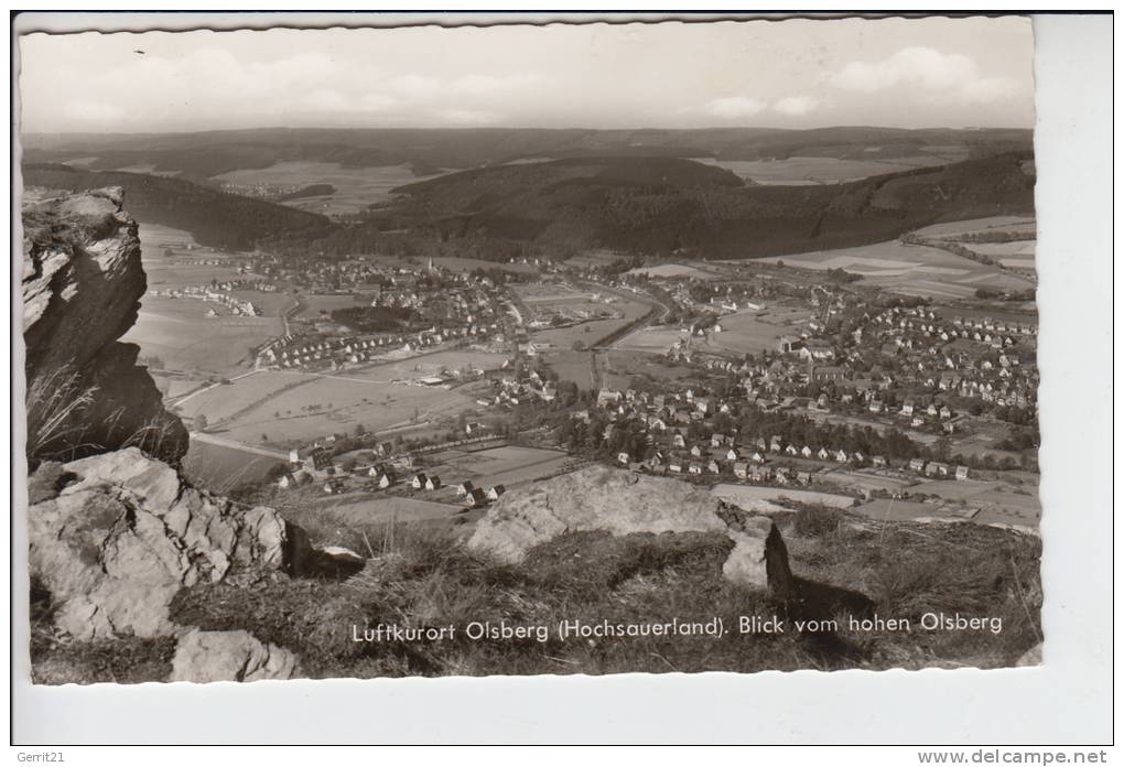 5787 OLSBERG, Blick Vom Hohen Olsberg 1969 - Meschede