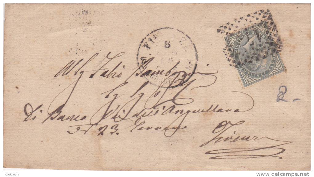 1868 Cachet à Points 17 - Lettre Brief Letter - Poststempel