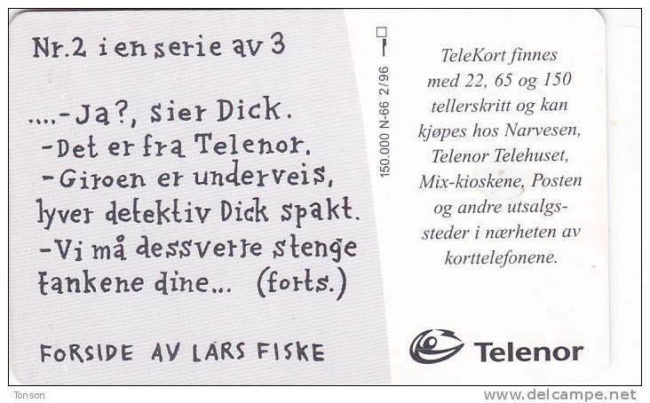 Norway, N065a, Nielsen, Cartoon, Chip : Gem1Aa, 2 Scans. - Noorwegen