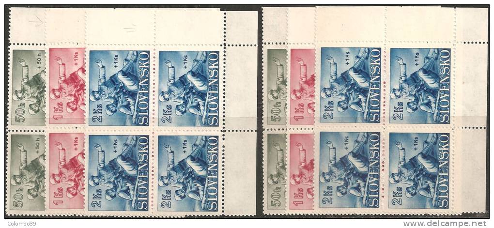 Slovacchia 1941 Nuovo** - Yv.58/60  2Q - Unused Stamps