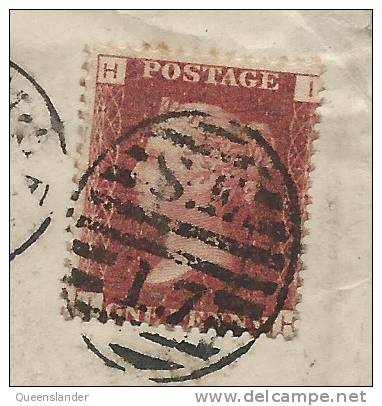 Penny Red Looks Like Plate 137 On Envelope Postmarked London WC No 7 1870 Very Rough Has Been Folded - Brieven En Documenten