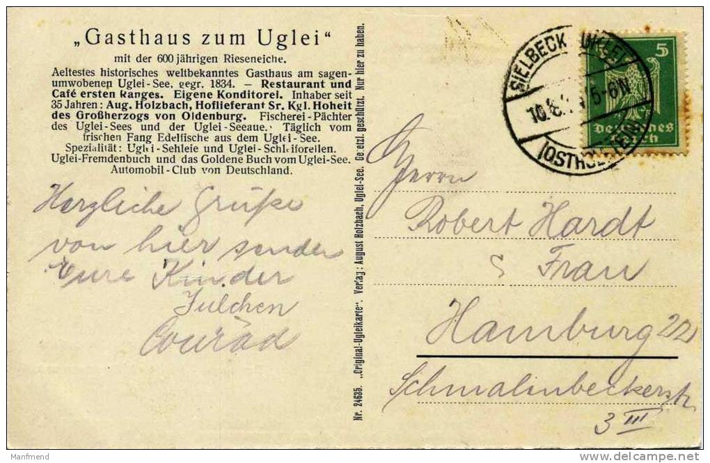 Deutschland - Eutin - Gasthaus Zum Uglei - 1924 - Eutin