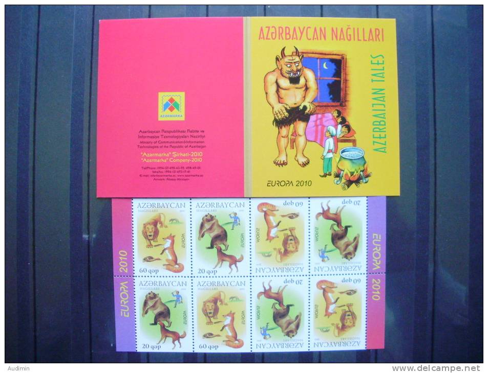 Aserbaidschan 791/2 D MH Booklet ++ MNH, EUROPA/CEPT 2010, Kinderbücher - Azerbaiján