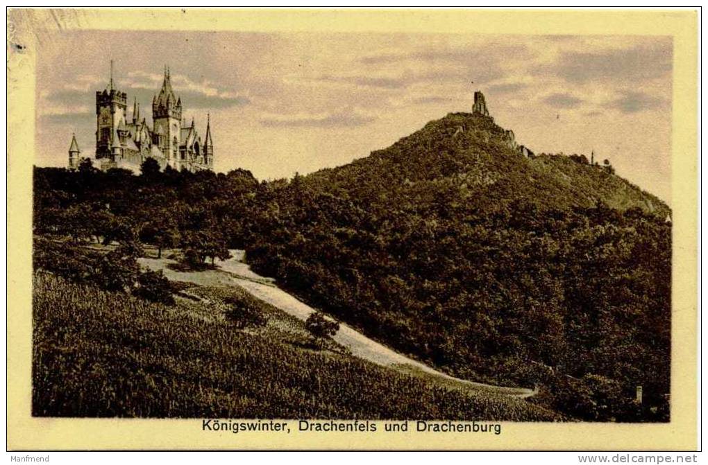 Deutschland - Königswinter - Drachenfels Und Drachenburg - 1925 - Koenigswinter