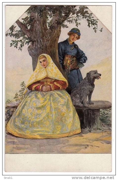ILLUSTRATORS S. SOLOMKO "WAITING FOR AN ANSWER" T.S.N. R.M. Nr. 179 OLD POSTCARD - Solomko, S.