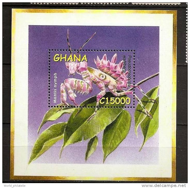 Ghana 2002 N° BF 434 ** Plante, Animaux, Insecte, Pseudocreobotra Wahlbergi - Ghana (1957-...)