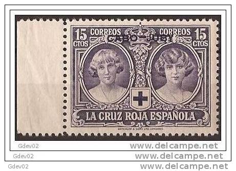 CJ30-LA031TAN. Marruecos .Maroc.Marocco.CABO JUBY ESPAÑOL CRUZ ROJA 1926 (Ed 30**) Sin CharnelaLUJO.BORDE DE HOJA - Neufs