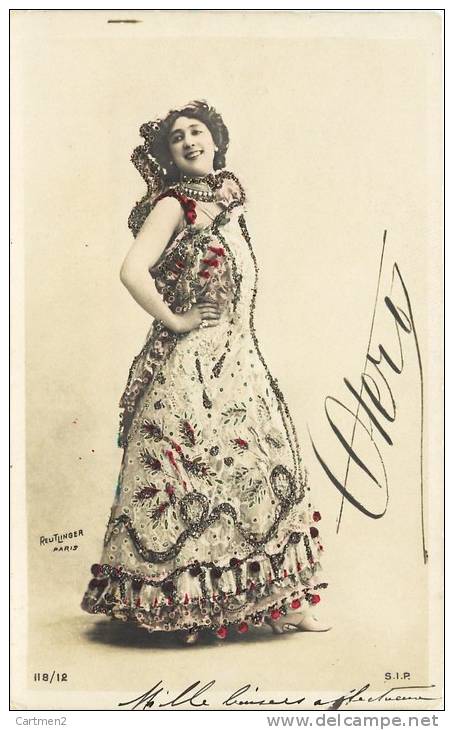 CAROLINE OTERO VEDETTE ACTRICE THEATRE MUSIC-HALL PAILLETTES REUTLINGER 1900 - Théâtre