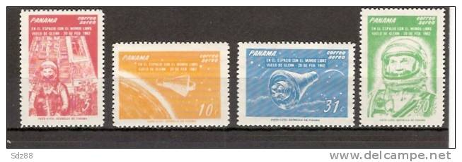 Panama  1962  Espace YT263 à 266  ** Commémoration Du Vol De Glenn  20 Février 1962 - Sud America