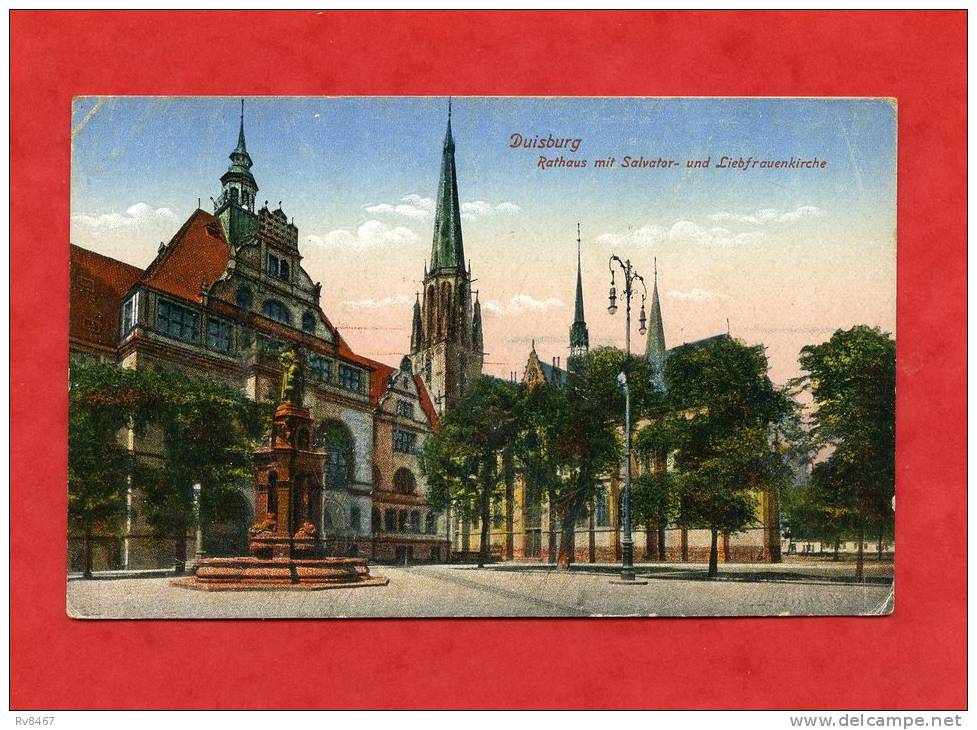 * ALLEMAGNE-DUISBURG-Rathaus  Mit Salvator-und Liebfrauenkirche-1921 - Duisburg