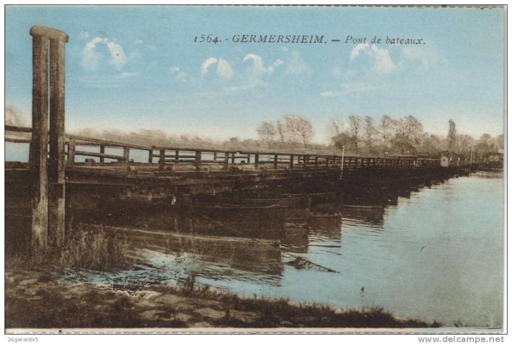 CPSM GERMERSHEIM (Allemagne-Rhénanie Palatinat) - Pont De Bateaux - Germersheim