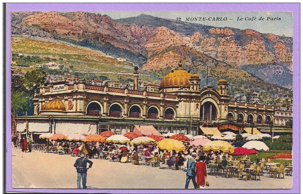 MONTE - CARLO - Le Café De Paris - Oblitérée En 1934 - Autres & Non Classés