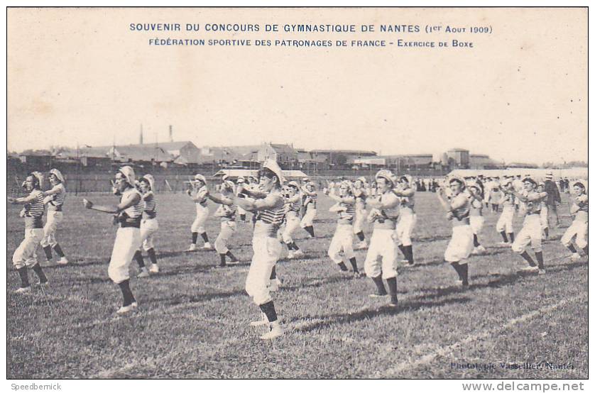 20821 NANTES (france 44)-Souvenir Concours Gymnastique (Août 1909) - Exercice Boxe -patronages  Sport - Boksen