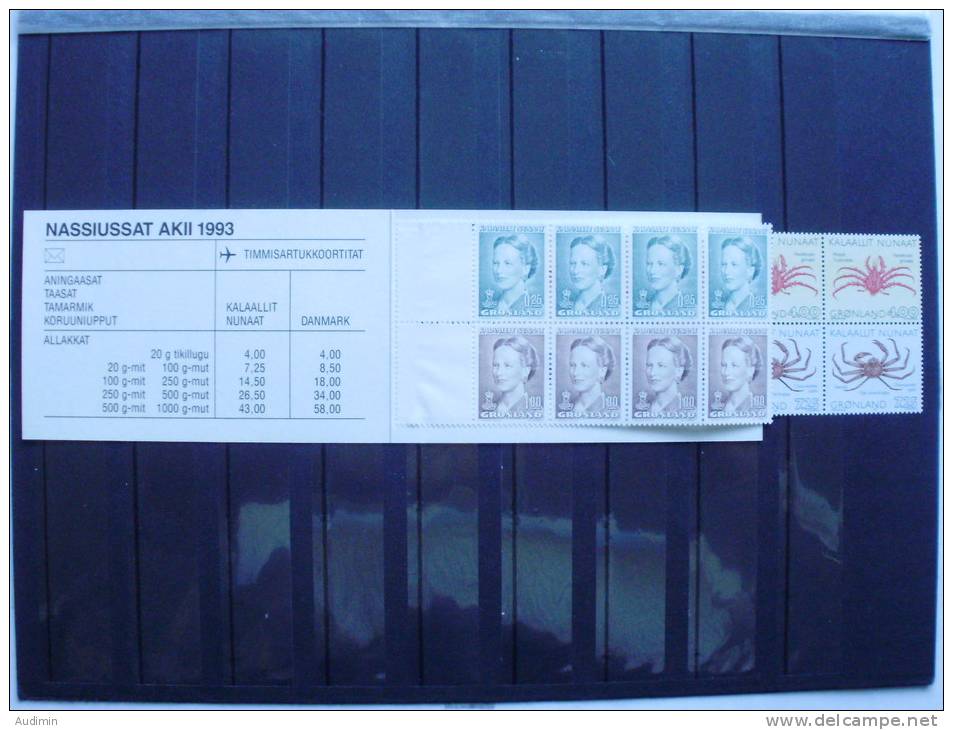 Grönland MH 3  Booklet 3 ** MNH, Königin, Krabben - Postzegelboekjes