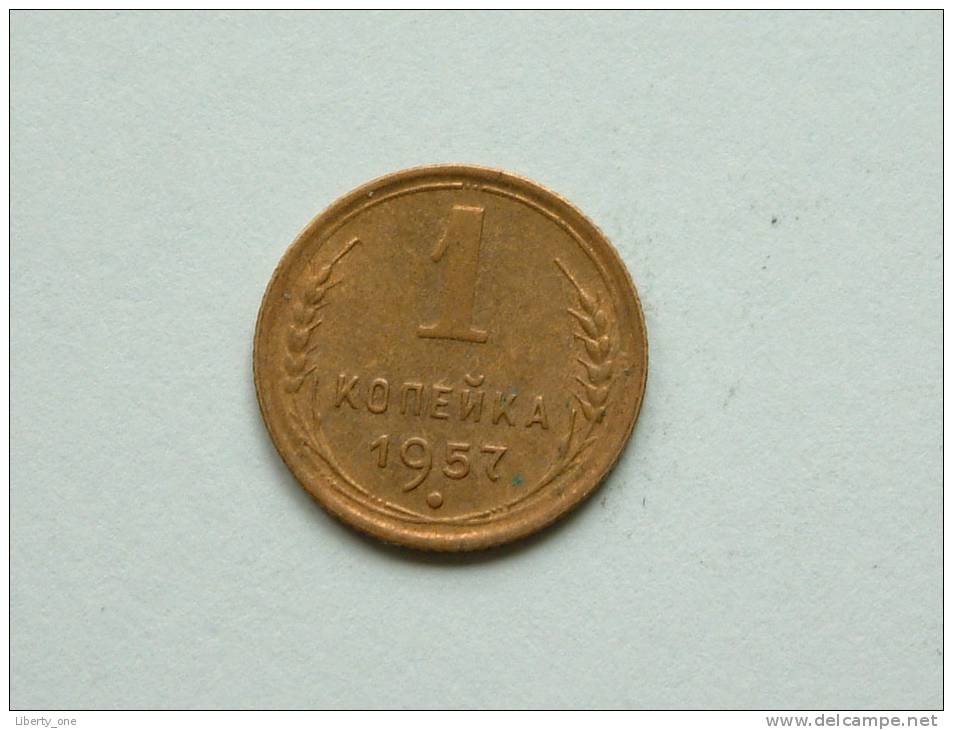 1 Kopek 1957 / Y # 119 ( Uncleaned Coin - For Grade, Please See Photo ) !! - Russia