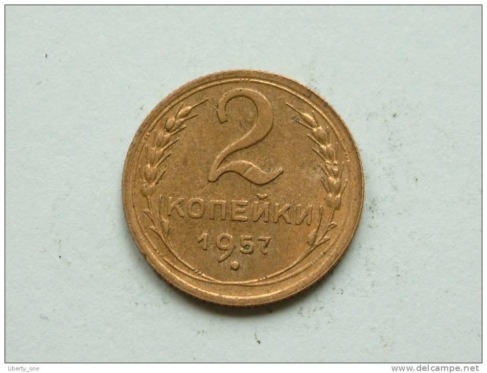 2 Kopeks 1957 / Y # 120 ( Uncleaned Coin - For Grade, Please See Photo ) !! - Russie
