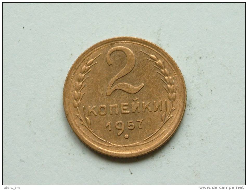 2 Kopeks 1957 / Y # 120 ( Uncleaned Coin - For Grade, Please See Photo ) !! - Rusland