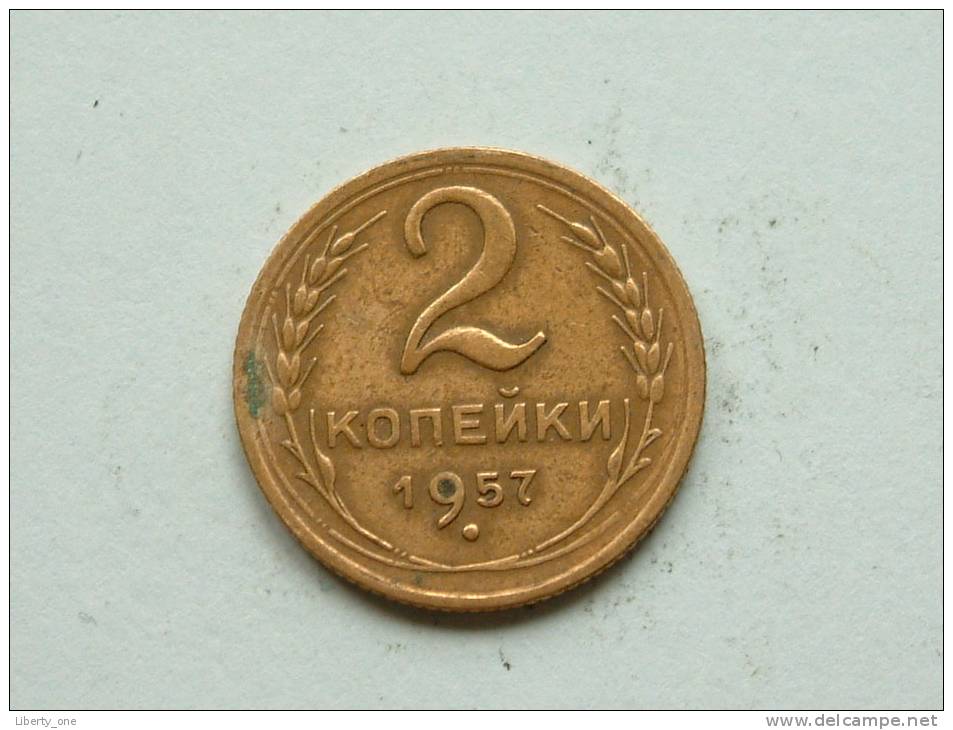 2 Kopeks 1957 / Y # 120 ( Uncleaned Coin - For Grade, Please See Photo ) !! - Russie