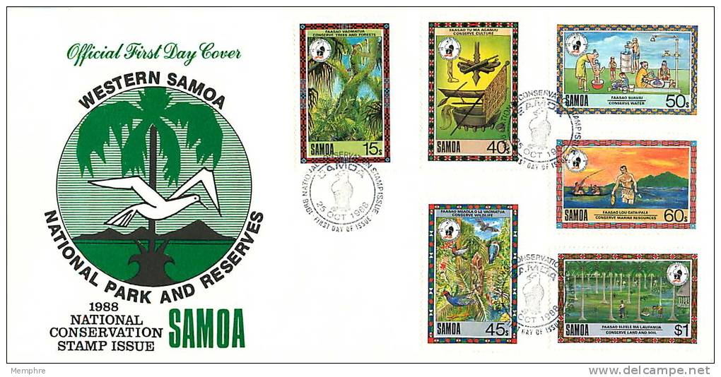 1988  National Conservation Issue  Unaddressed FDC - Samoa