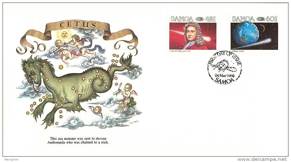 1986  Haley's Comet   Unaddressed FDC - Samoa