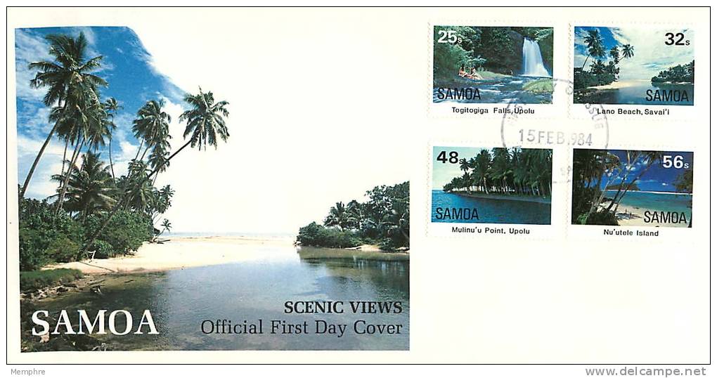 1984  Scenic Views Unaddressed FDC - Samoa