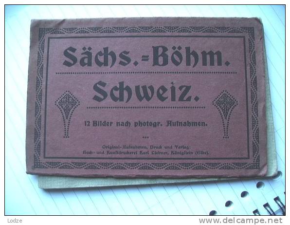 Duitsland Deutschland Allemagne Germany Böhm Sächsische Schweiz Album Map Carnet Mit 12 Bilder - Goerlitz