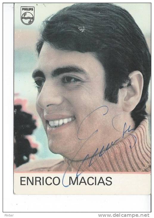 ENRICO MACIAS - Autographe - Chanteurs & Musiciens