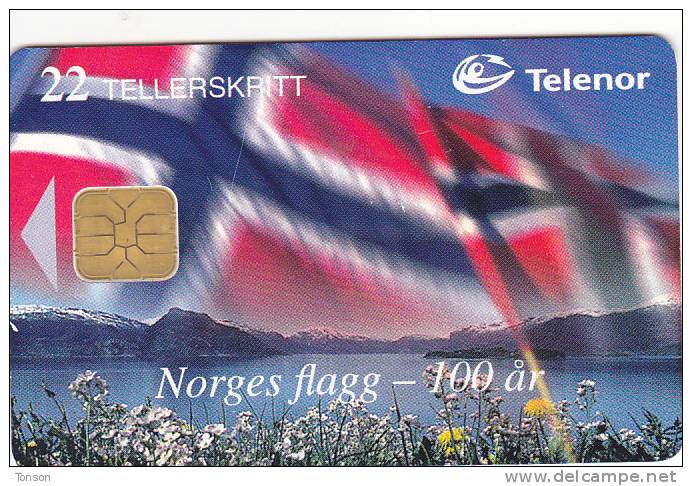 Norway, N118, Norges Flagg, 2 Scans. - Norwegen