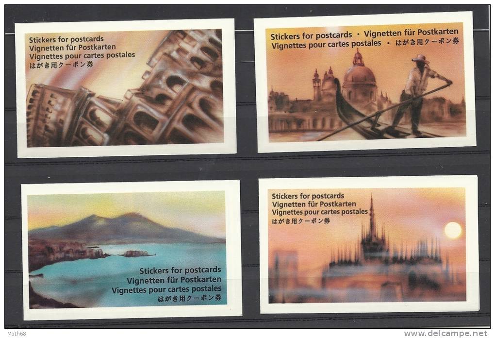 1998 Tourismusmarken 4 Markenheftchen Venedig, Rom, Neapel Und Mailand Postfrisch - Carnets