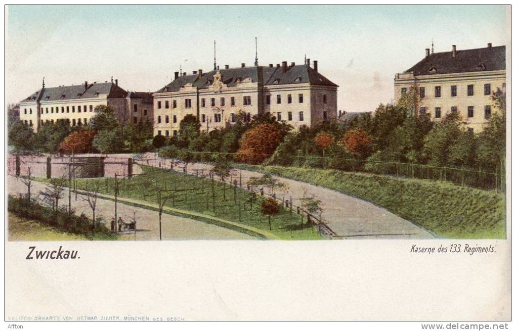 Zwickau Kaserne Des 133 Regiments 1900 Postcard - Zwickau