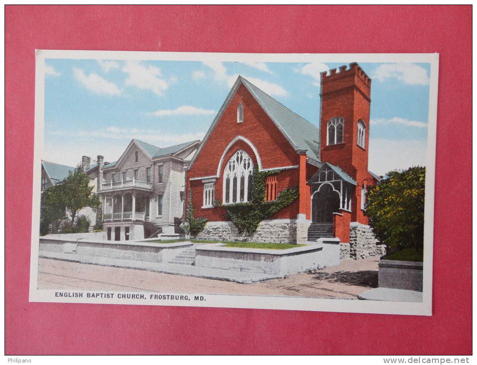 Frostburg Md--  English Baptist Church Vintage Wb-----  ------ref 685 - Autres & Non Classés