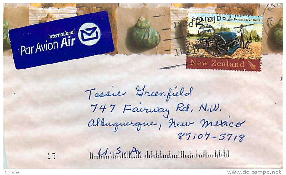 2004  $2 Historic Farm Equipment  Single On Air Leeter To USA - Lettres & Documents