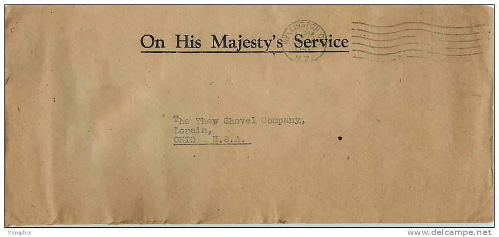 1944   OHMS Cover To USA - Lettres & Documents