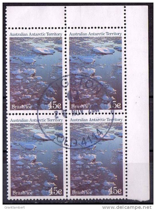 Australian Antarctic 1984 Landscapes 45c Brash Ice Block Of 4 Used - Used Stamps
