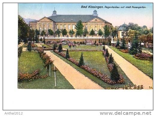 Litho Bad Kissingen Regentenbau Mit Staatl. Rosengarten 6.5.1922 N. Kirchensall - Bad Kissingen