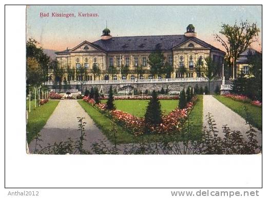 Litho Bad Kissingen Kurhaus Garten 17.6.1922 Nach Bad Pyrmont - Bad Kissingen