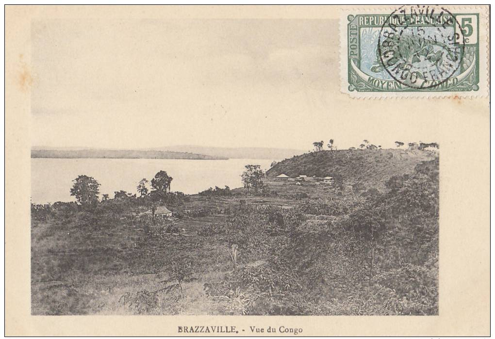 CPA CONGO BRAZZAVILLE  Beau Paysage Vue Du CONGO  Village Maisons 1902 - Brazzaville